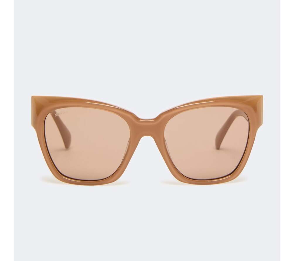 NIB Max Mara Butterfly Sunglasses Camel